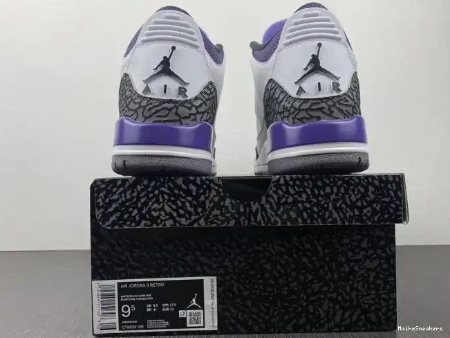 MaikeSneakers Jordan 'Dark Air Retro 3 CT8532-105 Iris' 0509